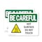 Signmission Hot Surface Sign, 7 in H x 10 in W, Vinyl Decal, Hot Surface Do Not Touch OS-2PACK-BC-D-710-L-10030 - alternate 1